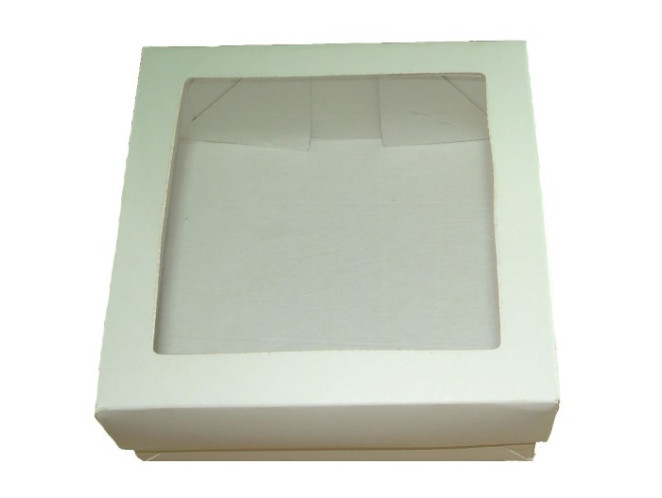 Caixa para Presente com Visor PET 11,5x11,5x4,5 BRANCO Com 10