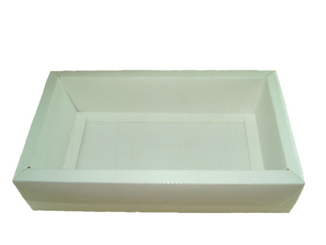 Caixa para Padrinho de Batizado 28,8x16,8x6,5 BRANCO Tampa PET Com 05