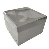 Caixa para Presente 13,5x13,5x9 BRANCO Tampa PET Com 10