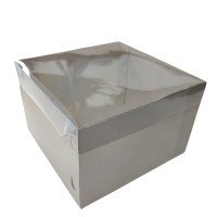 Caixa para Presente 13,5x13,5x6 BRANCO Tampa PET Com 10