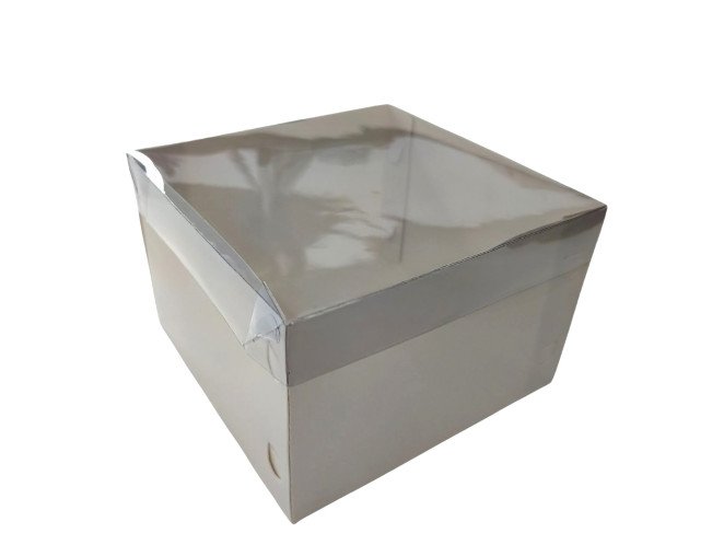 Caixa para Presente 13,5x13,5x6 BRANCO Tampa PET Com 10 Caixa para Presente 13,5x13,5x6 BRANCO Tampa PET Com 10