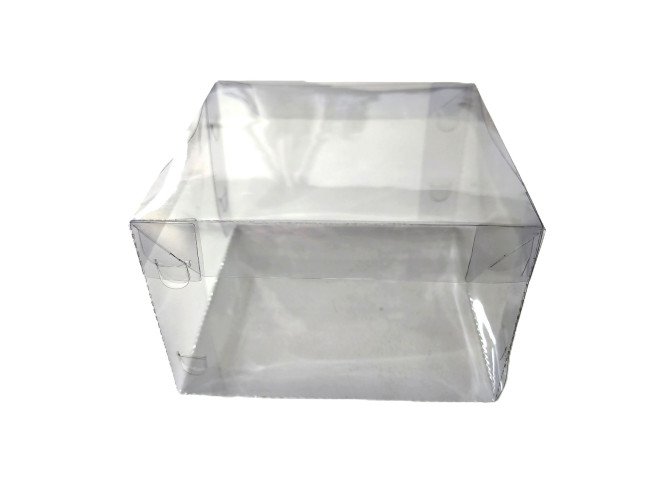 Caixa para Mini Bolo 13,5x13,5x9 Transparente Com 10