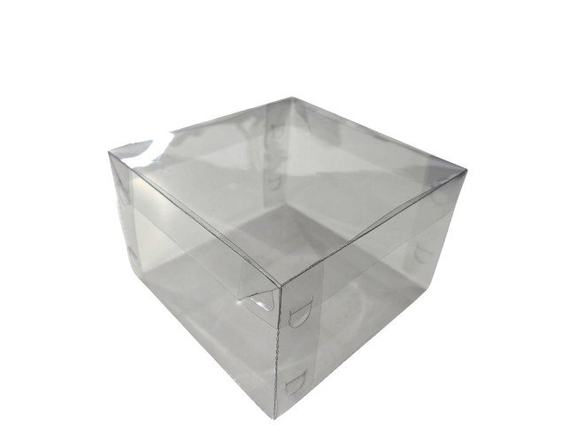 Caixa para Mini Bolo 13,5x13,5x9 Transparente Com 10