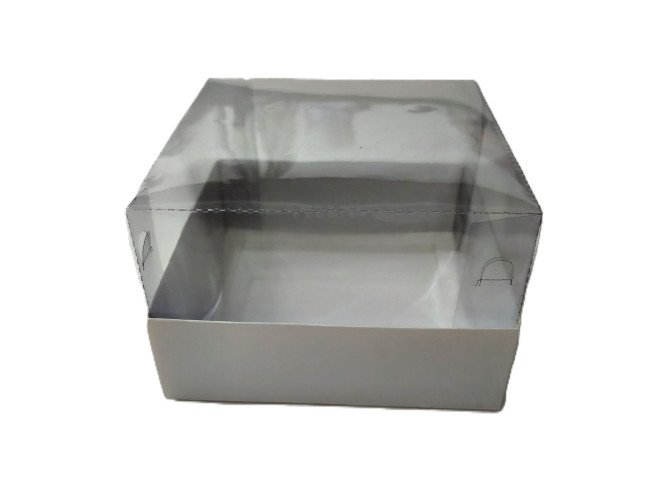 Caixa para Mini Bolo 15x15x10 BRANCO Corpo PET Com 10