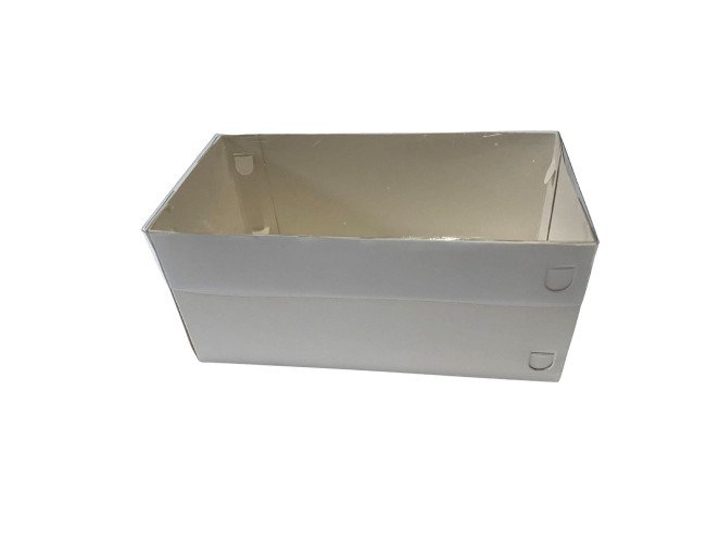 Caixa 21x9,6x11,5 BRANCO com Tampa PET Com 10