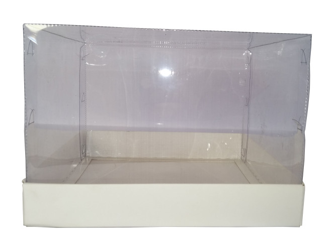 Caixa para Bolo 17x17x12 BRANCO Corpo PET Com 10