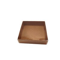 Caixa para Biscoito 11x11x3 KRAFT Tampa PET Com 10
