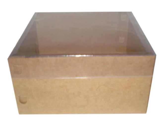 Caixa para Presente 13,5x13,5x6 KRAFT Tampa PET Com 10