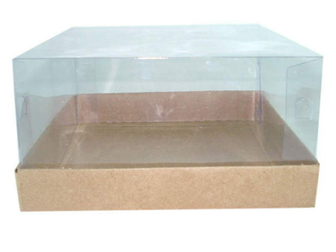 Caixa para Mini Bolo 13,5x13,5x9 KRAFT Corpo PET Com 10