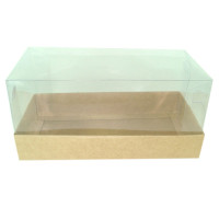 Caixa para Presente 17x8,5x8 KRAFT Corpo PET Com 10