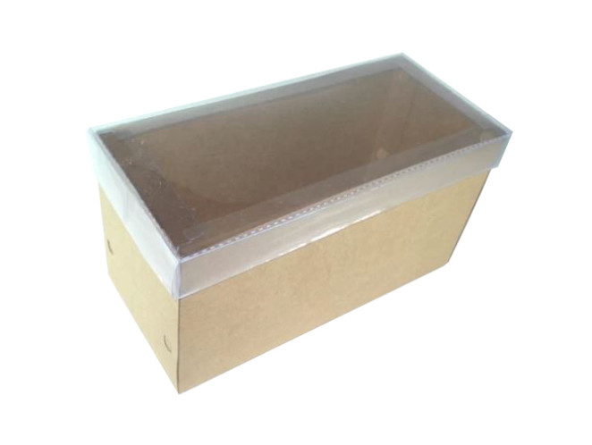 Caixa para Presente 12x6x6 KRAFT Tampa PET Com 10