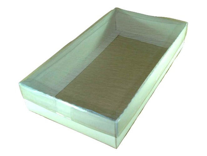 Caixa para Presente 27x15x5 BRANCO Tampa PET Com 10