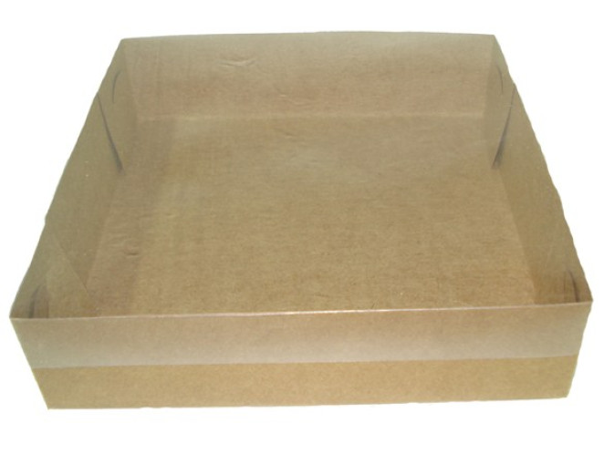 Caixa para Presentes 15x15x5 KRAFT Tampa PET Com 10