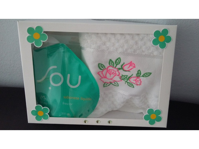 Caixa para Presente Visor PET 19,5x15x4,5 BRANCO Com 10