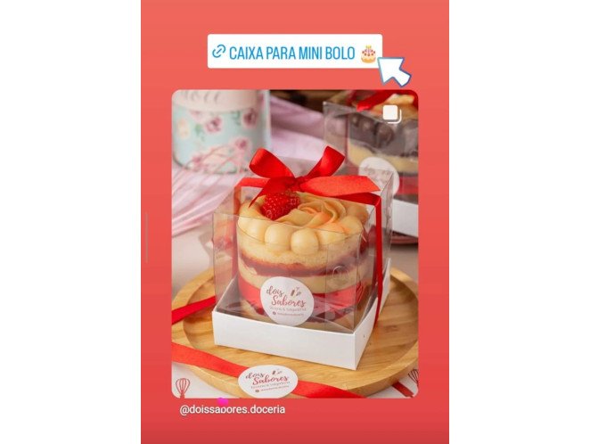 Caixa para Panetone 100gr 10X10X10 BRANCO Corpo PET Com 10