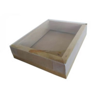 Caixa Moldura 18,5x15x4 KRAFT Tampa PET com 10