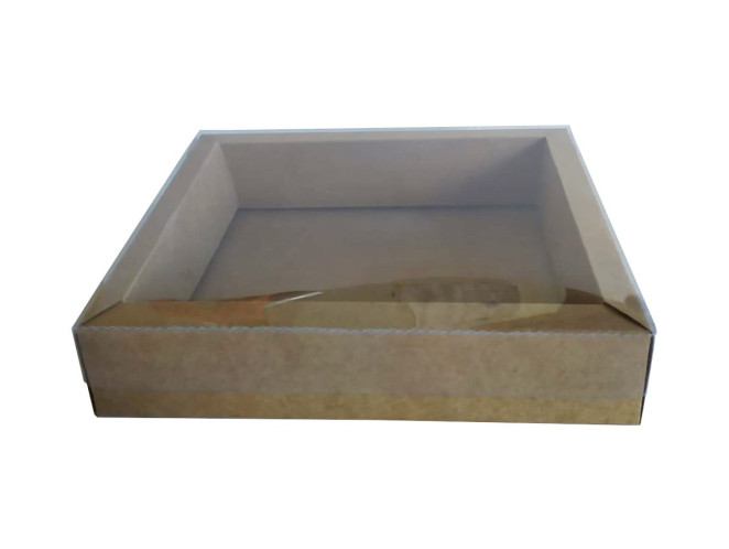 Caixa Moldura 22x17,5x4,5 KRAFT Tampa PET Com 10