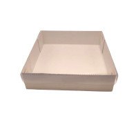 Caixa para Presentes 19x19x5 BRANCO Tampa PET Com 10