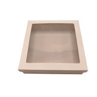 Caixa para Presente BRANCO Visor PET 25x25x5 Com 10