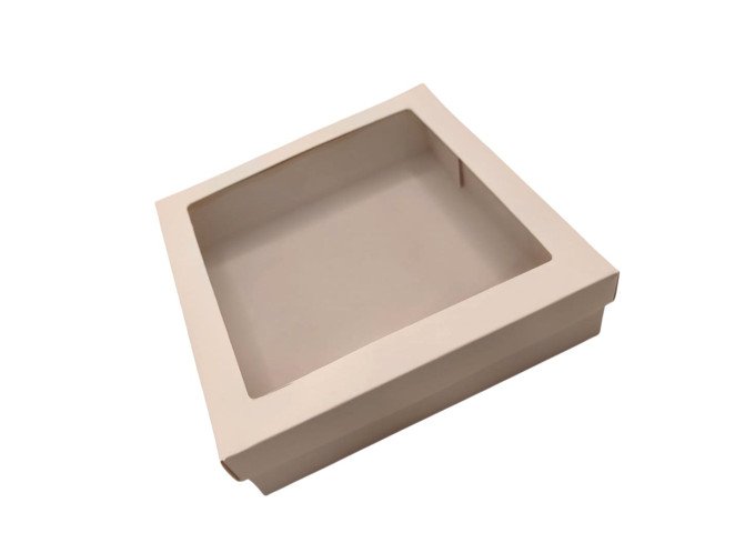 Caixa para Presente BRANCO Visor PET 25x25x5 Com 10