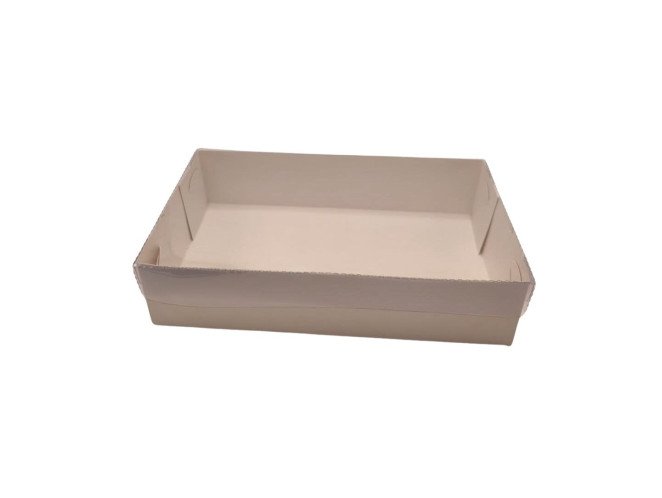 Caixa para Presente 28x19x5 BRANCO Tampa PET Com 10