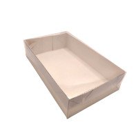 Caixa para Presente 21x13x5 BRANCO Tampa PET Com 10