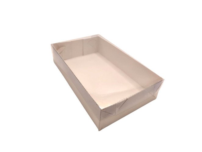 Caixa para Presente 21x13x5 BRANCO Tampa PET Com 10