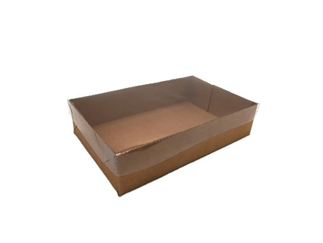 Caixa para Presente 32x23x5 KRAFT Tampa PET Com 10