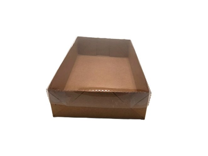 Caixa para Presente 32x23x5 KRAFT Tampa PET Com 10